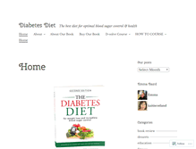 Tablet Screenshot of diabetesdietblog.com